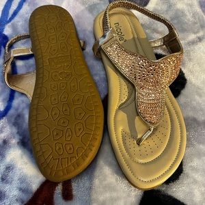 Rose gold sandals